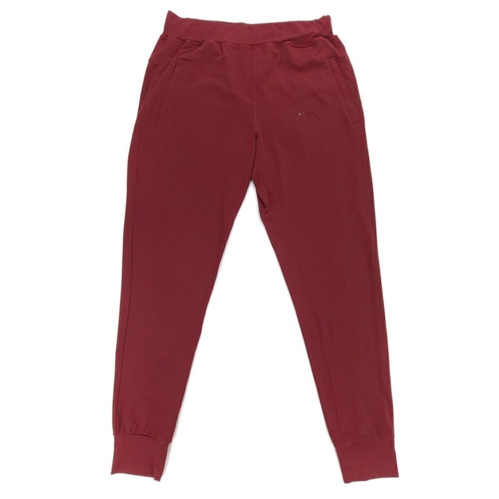 ALPHALETE Pro Elite Jogger Woven Sweatpant Medium Wine Red Burgundy Athlesiure